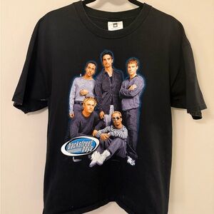 Vintage Backstreet Boys T Shirt Men Large Rare 90s Fade Distress Double Side BSB